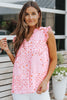 Floral Tie Neck Ruffled Sleeveless Top test