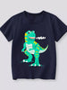 Children's Dinosaur Graphic Round Neck T-Shirt test