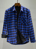 Men's Plus Size Plaid Button Up Long Sleeve Shirt test