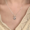 925 Sterling Silver Heart Toggle Clasp Necklace test