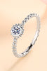 Moissanite Rhodium-Plated Ring test