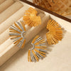 Stainless Steel Fan-Shaped Earrings test