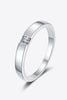 Inlaid Moissanite Rhodium-Plated Ring test