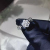 925 Sterling Silver Moissanite Flower Ring test