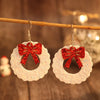 PU Leather Sequin Wreath Shape Earrings test