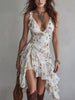 Floral Print Ruffled Hem Dress test