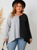 Honey Plus Size Contrast Notched Neck T-Shirt test