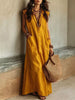 Sleeveless Button-Down Linen Maxi Dress test