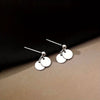 925 Sterling Silver Round Piece Drop Earrings test