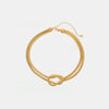 Double Layered Knot Herringbone Choker Necklace test