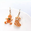 Christmas Gingerbread Man Drop Earrings test