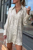 Solid Pattern Mini Length One Piece Long Sleeve Shift Dress test