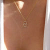 Zinc Alloy Rhinestone Evil Eye Necklace test