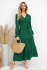 Swiss Dot Tied Surplice Flounce Sleeve Dress test