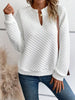 Textured Notched Raglan Sleeve Sweatshirt test