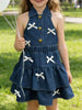 Children's Button UP Vest and Skirt Denim Set test