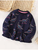 Children's Dinosaur Print Ruffle Hem Sweatshirt test