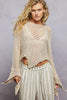 POL Raw Edge Open Sleeve High-Low Cotton Knit Top test