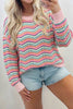 Chevron Striped Knit Sweater test