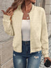 Textured Knit Zip-Up Bomber Jacket test