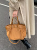 Suede and Leather Trim Shoulder Bag test