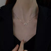 925 Sterling Silver Zircon Geometric Necklace test