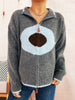 Zip-Up Contrast Trim Cardigan test