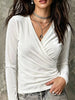 Full Size Surplice Ruched Long Sleeve Top Plus Size test