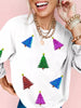 Christmas Tree Patched Patterned Festive Sweatshirt test