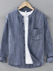Men's Plus Size Button Up Long Sleeve Shirt test