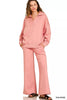 Zenana Scuba Collared Pullover and Pants Set