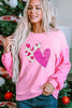 Valentine’s Day Sequin Heart Long Sleeve Sweatshirt test