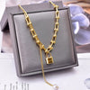 18K Gold-Plated Lock Pendant Necklace test