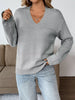 V-Neck Dropped Shoulder Sweater test