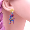 Acrylic Christmas Reindeer Dangle Earrings test