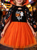 Children's Halloween Ghost Graphic Dress and Hooded Cape Set test