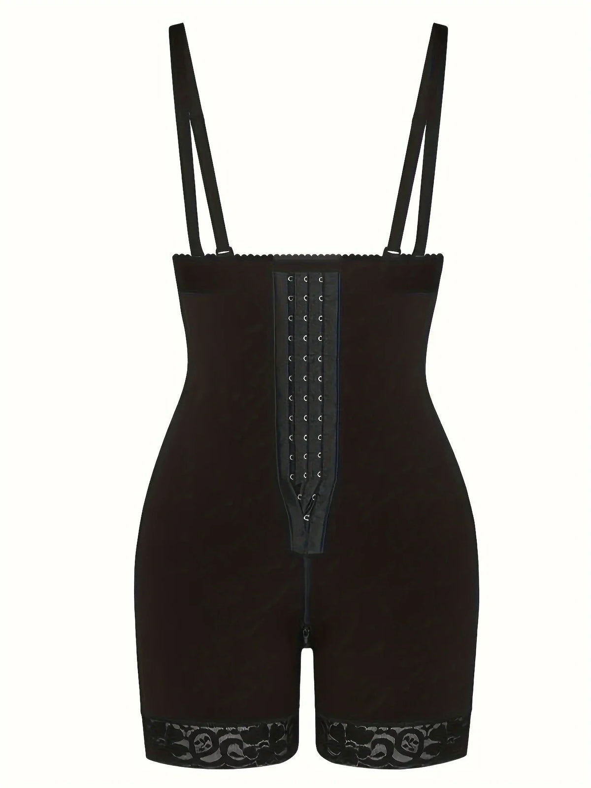 Slimming High-Waist Shapewear Shorts - Firm Tummy & Booty Enhancement Nylon & Elastane Blend with Contouring Lace Accents