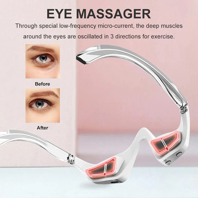 Portable Professional 3D Eye Massager for Adults with 4 Therapy Modes Rechargeable Battery Skin Brightening Eye Care Device