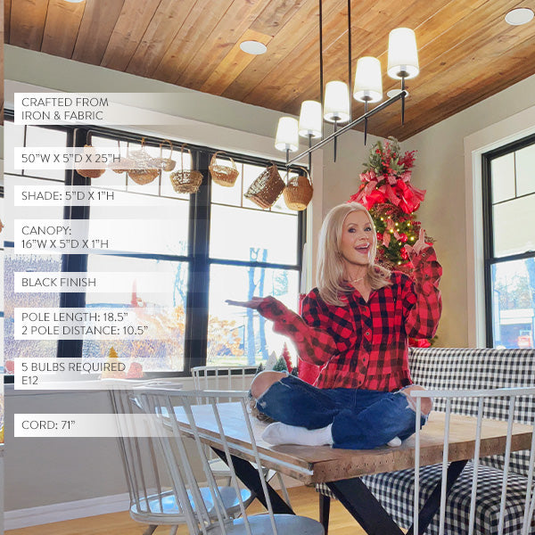 5 Light Linear Modern Chandelier