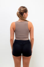 I Am Self Love Ribbed Quick-Dry Butter Taupe Tank