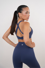 I Am Glowing Navy Blue Quick Dry Butter Bra