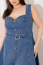 PRETTIEST BEHAVIOR DENIM MIDI DRESS