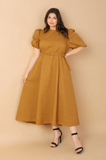 CAN'T STOP ME WOVEN MIDI DRESS