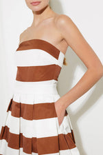 EVERYDAY HUSTLE RUST WOVEN MIDI DRESS