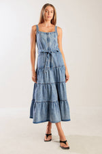 SUNSHINE STATE OF MIND INDIGO DENIM DRESS