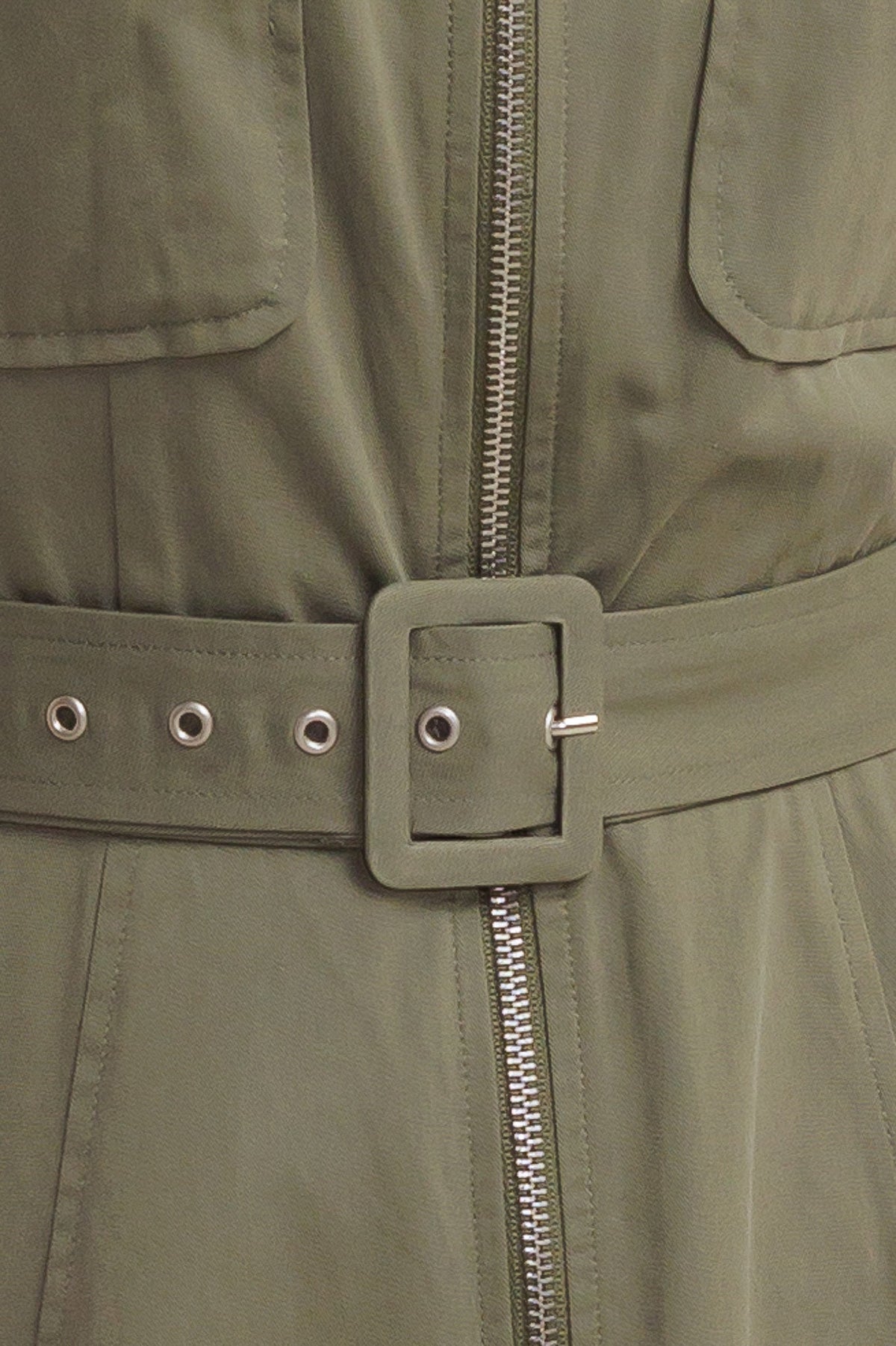 OLIVE GROVE WOVEN MIDI DRESS