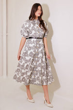 TIME AFTER TIME WOVEN MIDI DRESS