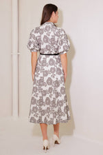 TIME AFTER TIME WOVEN MIDI DRESS