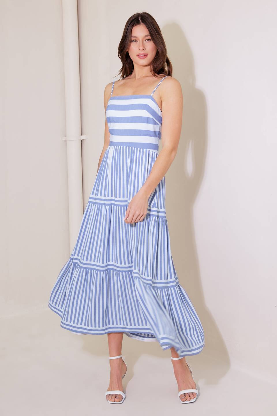 ANYTHING IS POSSIBLE WOVEN MIDI DRESS