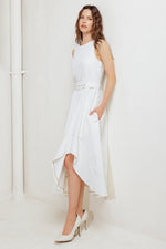 POET’S MUSE WOVEN MIDI DRESS